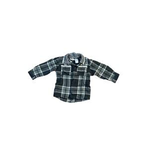 Vintage y2K BT Kids Plaid Sweater Cardigan Jacket black / white / grey / 24 m